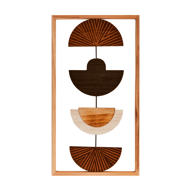 Plaque murale en bois MATAHARA coloris brun