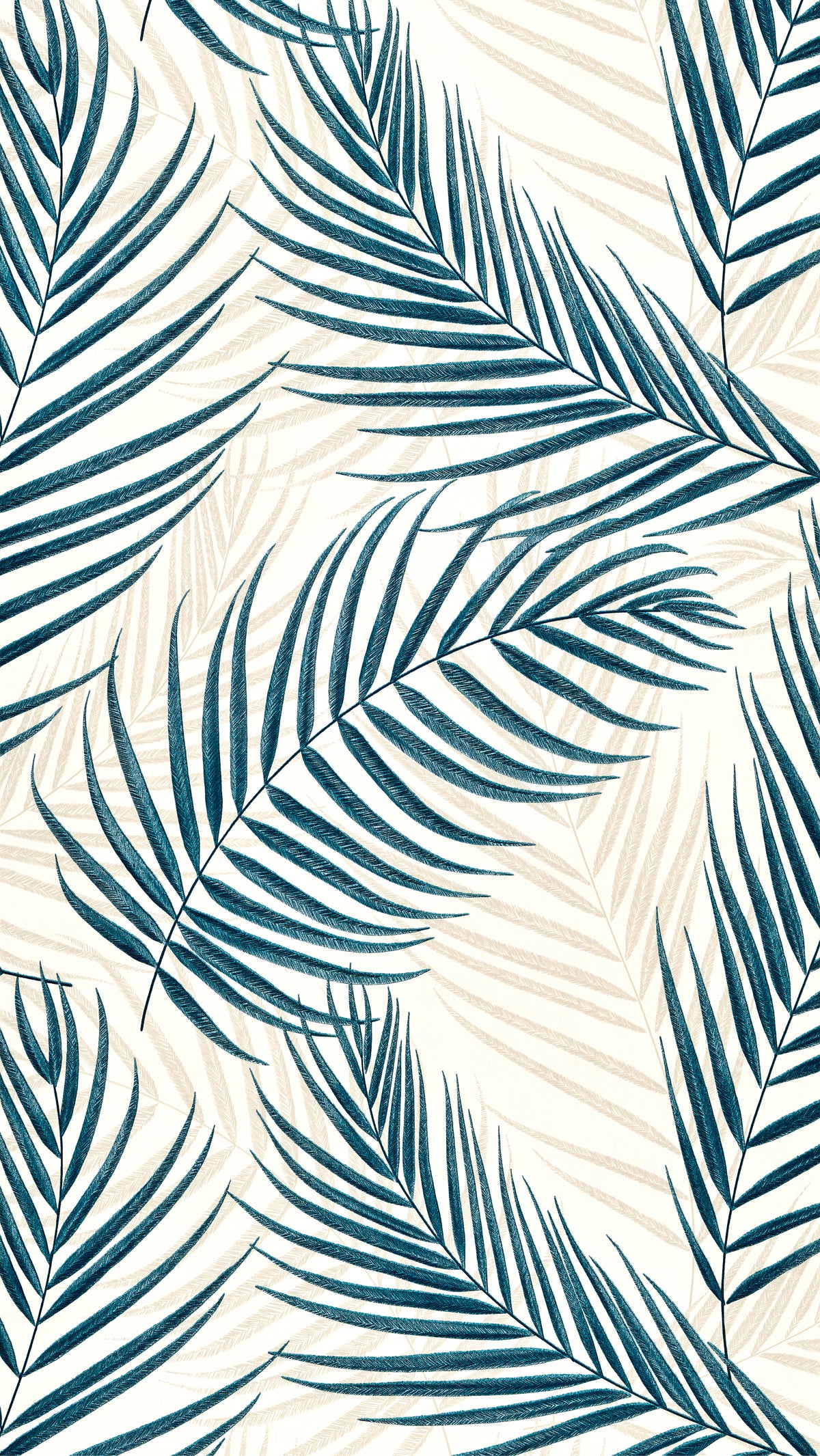 Papier peint intissé Bertille Bleu paon