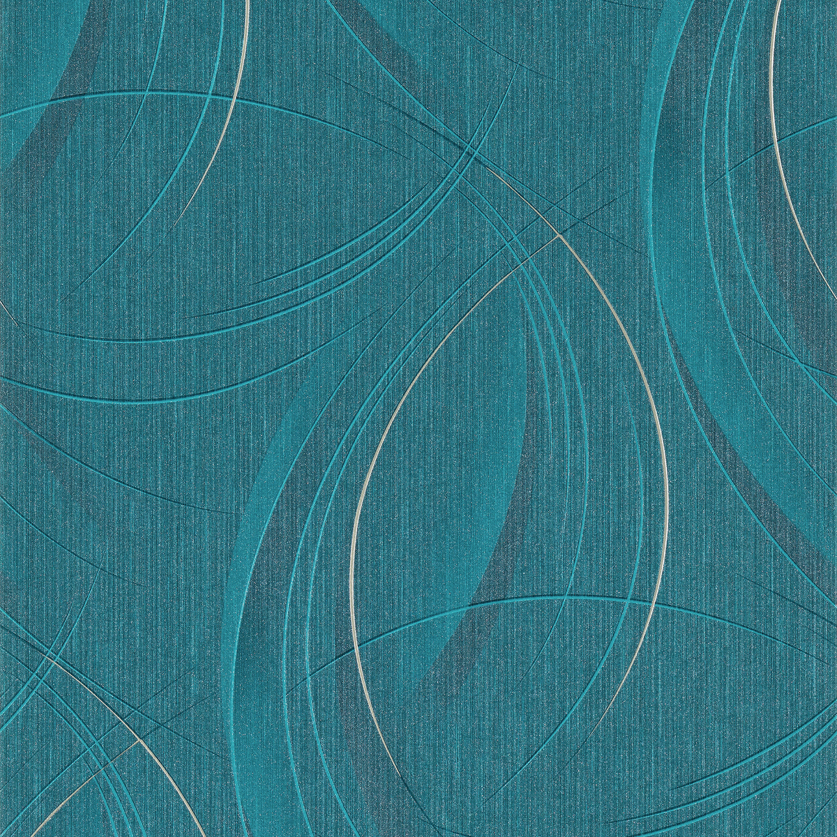 Papier peint intissé Frisson Bleu paon