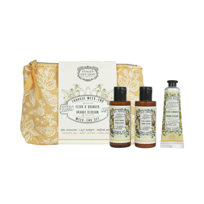 PANIER DES SENS Coffret cosmétique Trousse week-end fleur d'oranger Jaune Fleur d'oranger 170ML
