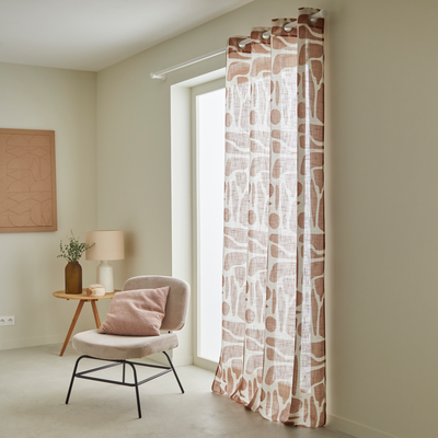 Voilage Nyos Terre de sienne