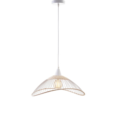 SEYNAVE Suspension Kastelli rattan Blanc et beige