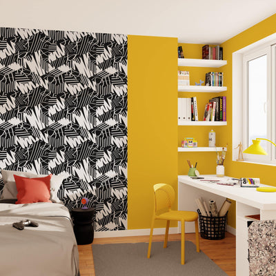 4MURS Papier peint intissé Blaize Noir léger