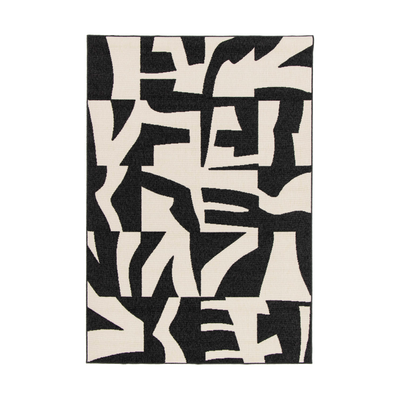 Tapis extérieur Ato Noir/beige