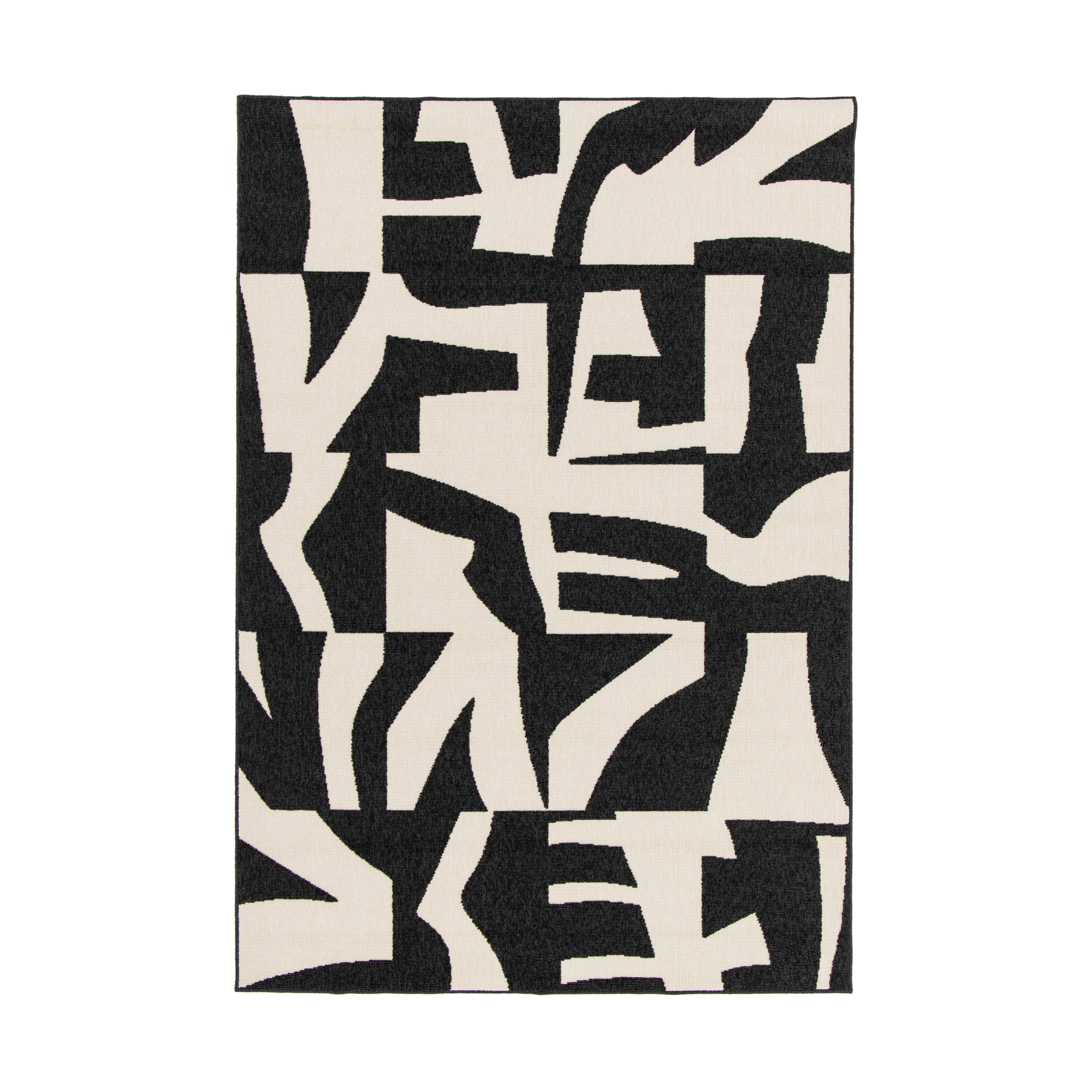 Tapis extérieur Ato Noir/beige