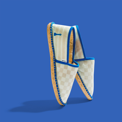 PAYOTE Espadrilles Dame yeah 39 Beige angora bordure blue moon