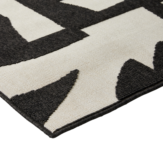 Tapis extérieur ATO coloris noir/beige 160 x 230 cm