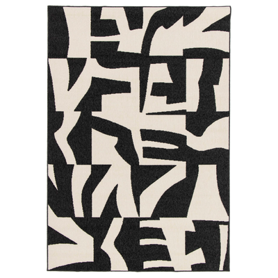 Tapis extérieur Ato Noir/beige