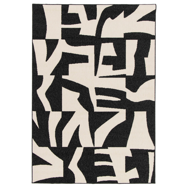 Tapis extérieur ATO coloris noir/beige 160 x 230 cm