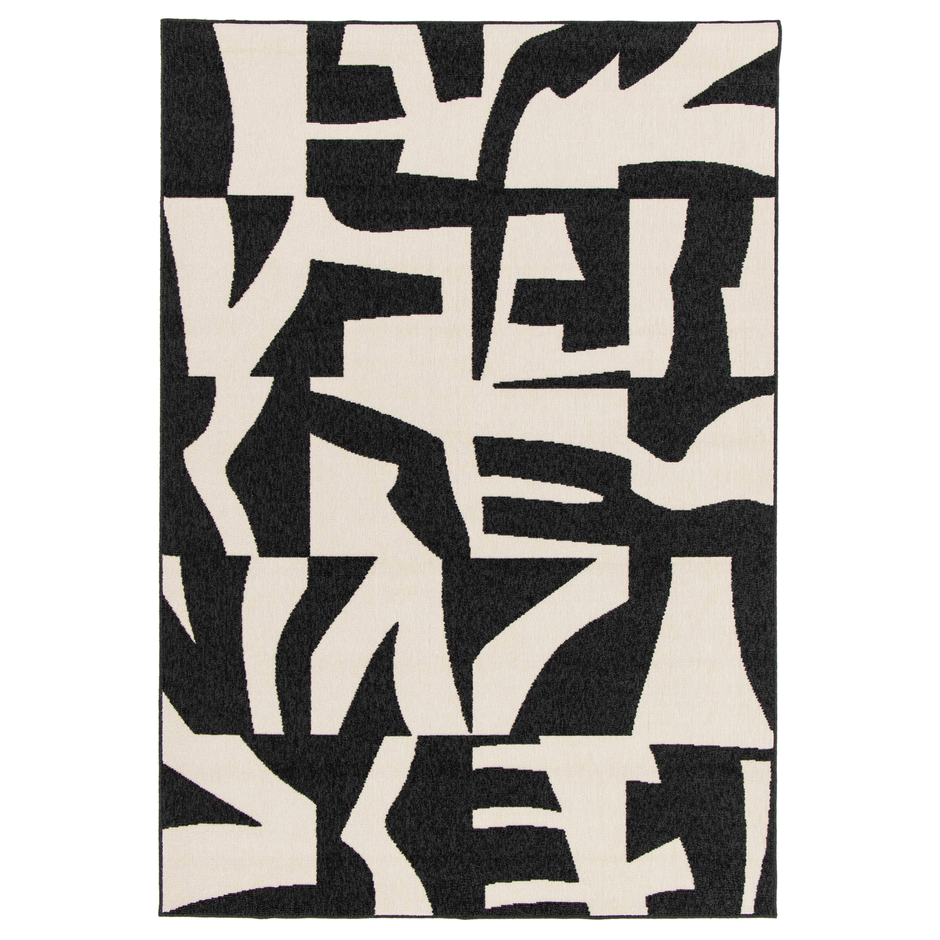 Tapis extérieur Ato Noir/beige