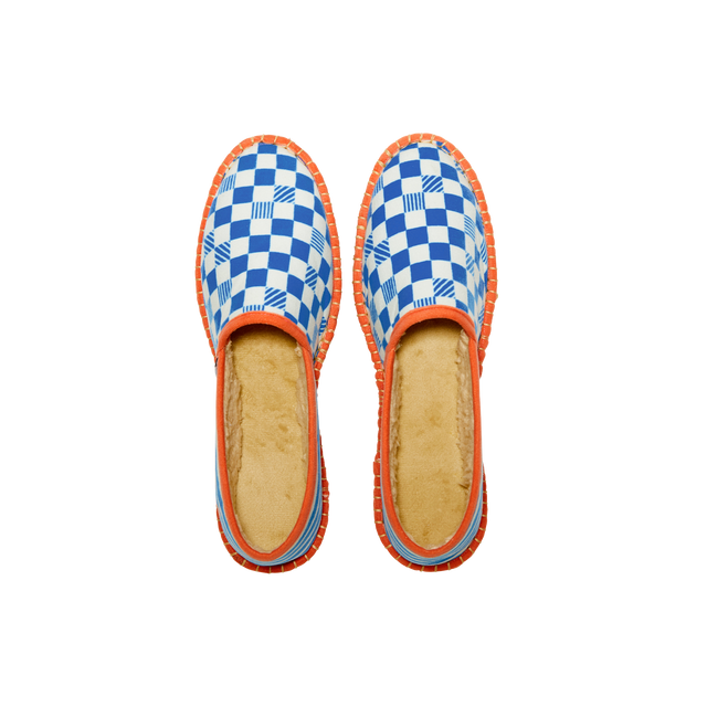 PAYOTE Espadrilles DAME YEAH 46 bleu électrique galon orange pop