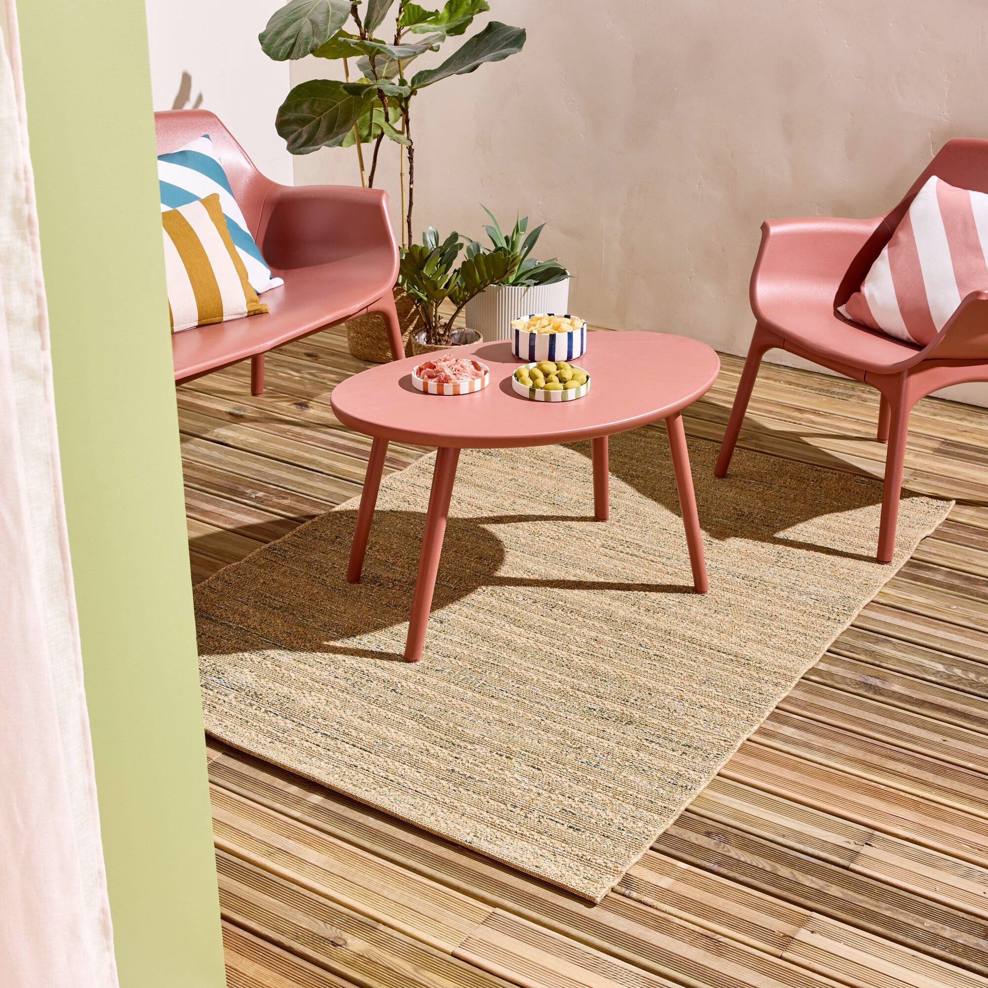 Salon de jardin Zion Terracotta 2 places