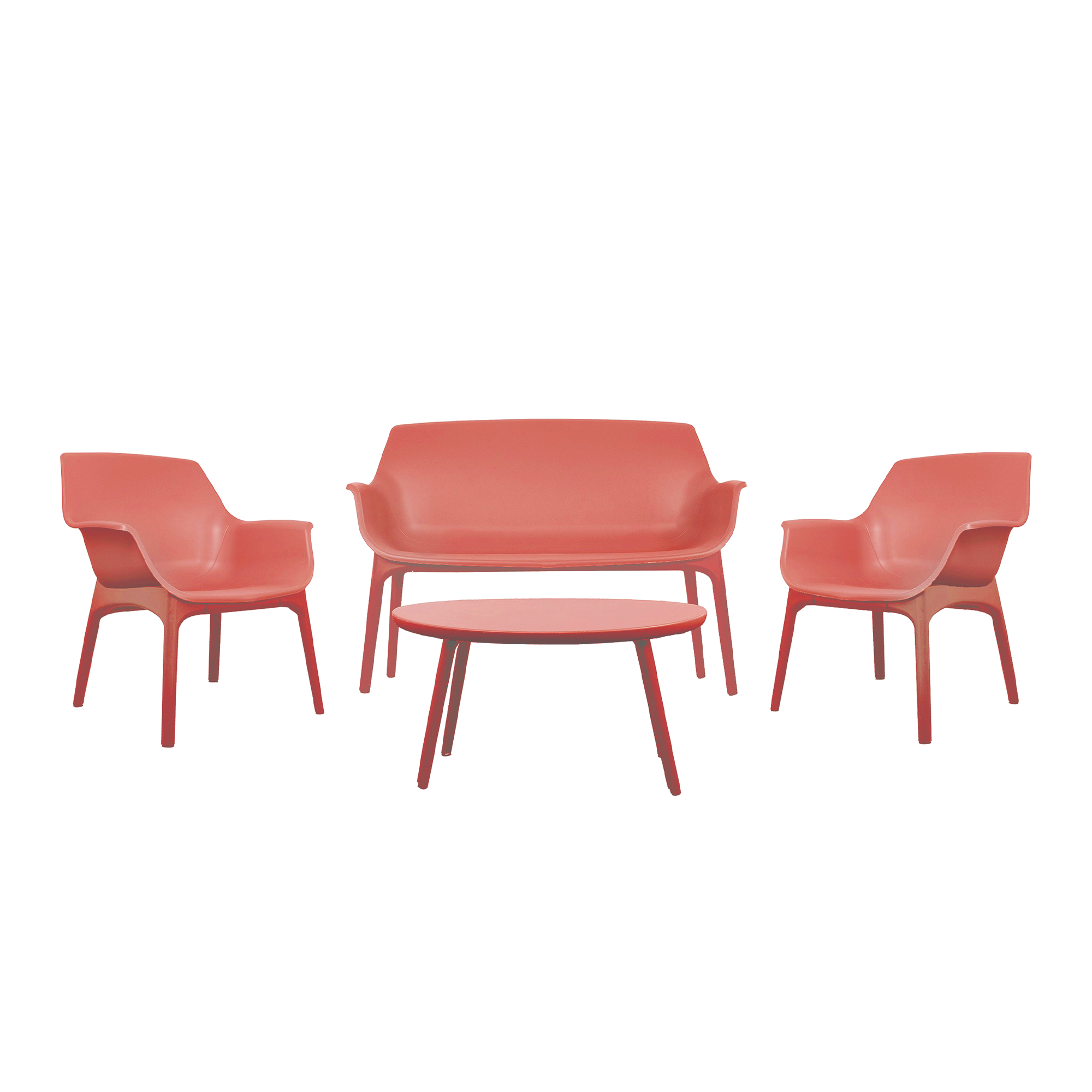 Salon de jardin Zion Terracotta 2 places