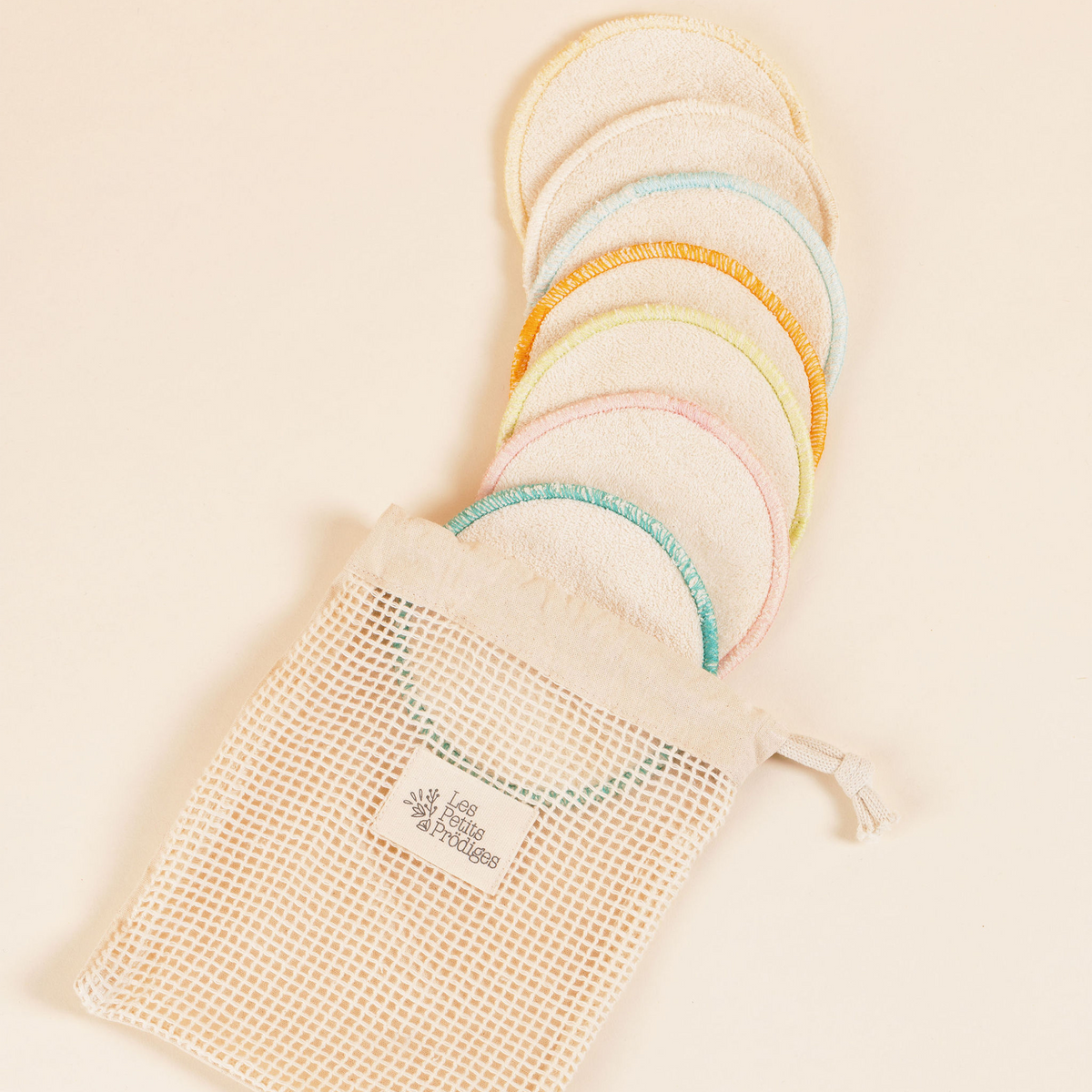 LES PETITS PRÖDIGES Lingettes démaquillantes Cotons réutilisables Beige