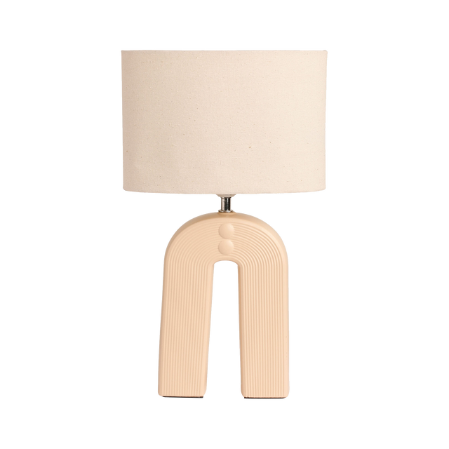 Lampe à poser OSIRIS coloris beige rosé 44 x 26 cm