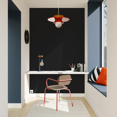 4MURS Papier peint intissé Opal Noir Lisse