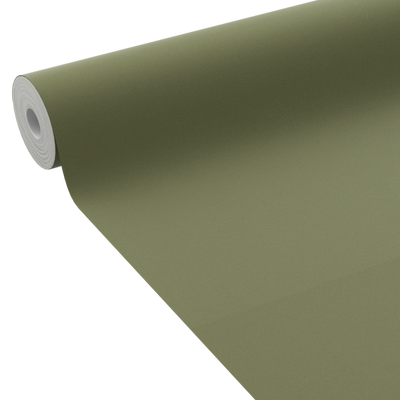 4MURS Papier peint intissé Opal Vert olive Lisse