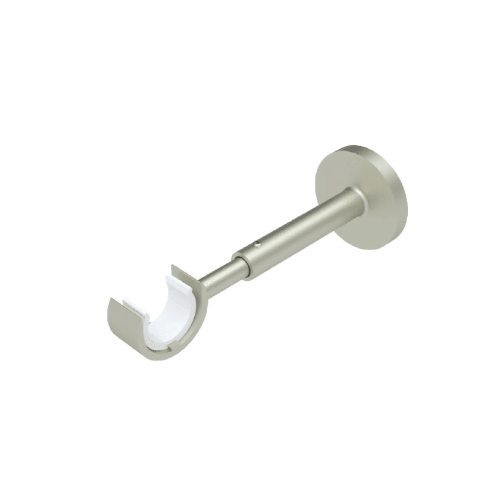 Support barre à rideau Zen Nickel givré Métal brossé