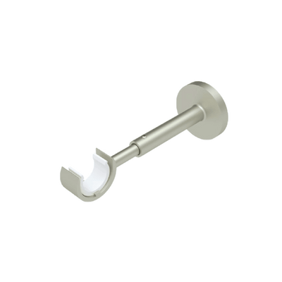 Support barre à rideau Zen Nickel givré Métal brossé