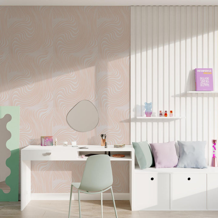 4MURS Papier peint intissé Candy Orange pastel
