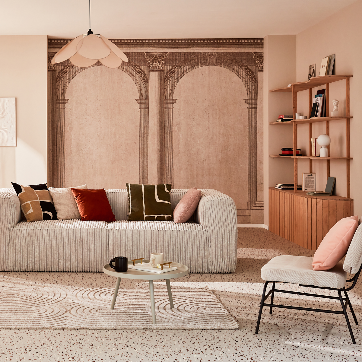 4MURS Papier peint panoramique L Olympe Grège