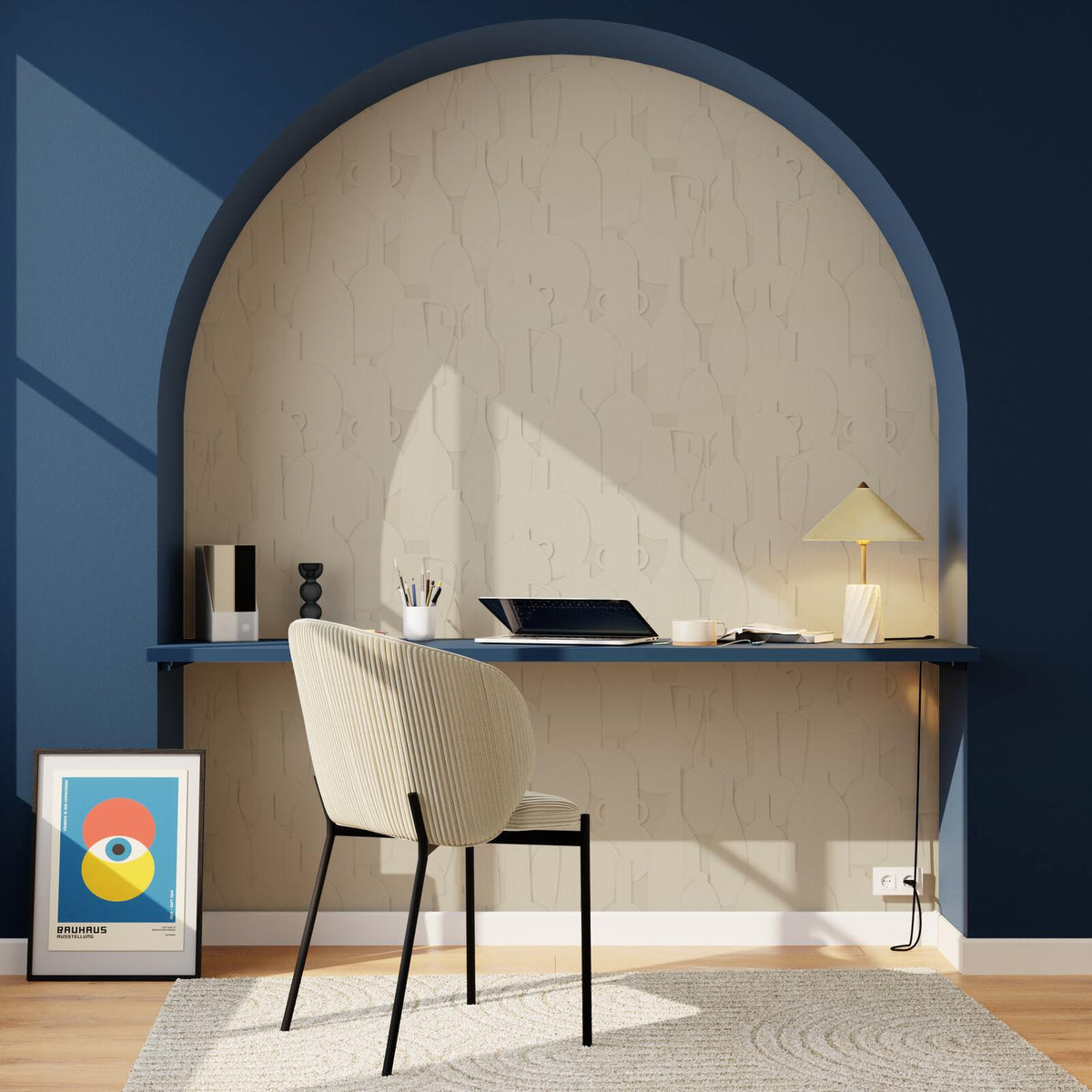 4MURS Papier peint intissé Jarres Beige clair