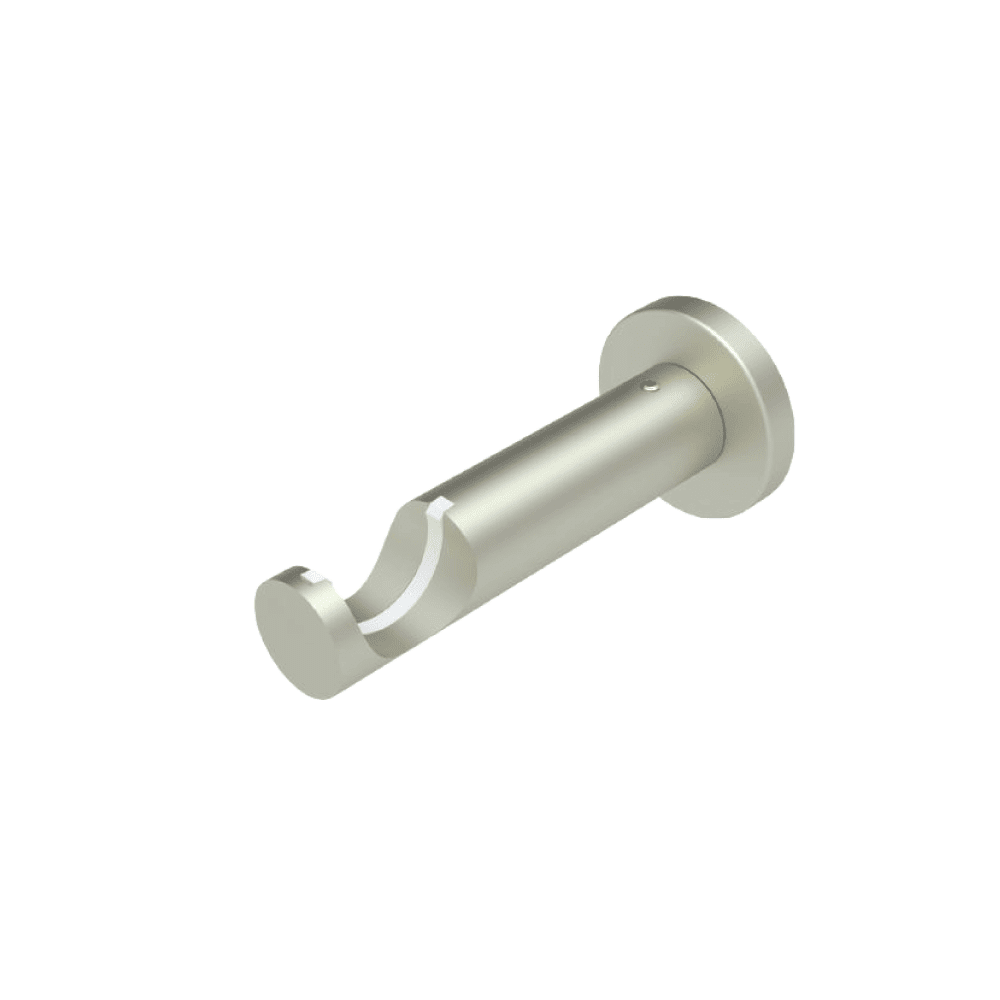 Support barre à rideau Zen Nickel givré Métal brossé