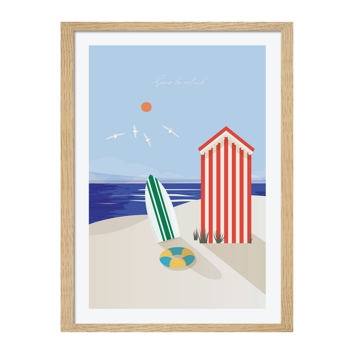 4MURS Image encadrée Sous le soleil Bleu