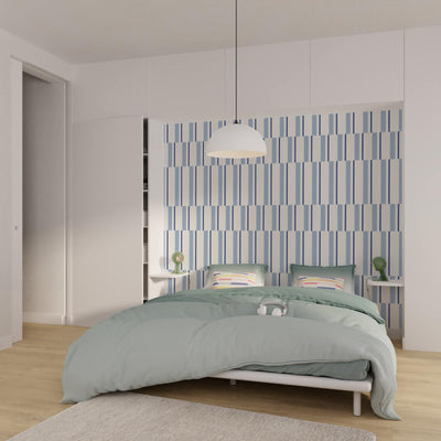 4MURS Papier peint intissé Marine Bleu fumée