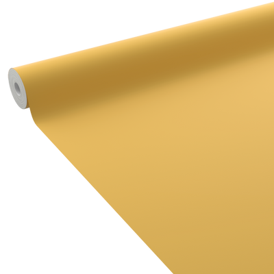 4MURS Papier peint intissé Opal Jaune moutarde Lisse