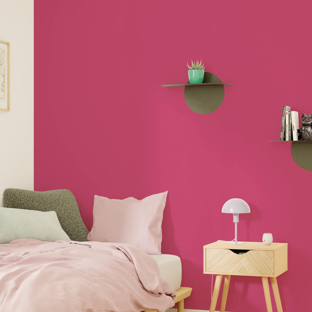 4MURS Papier peint intissé OPAL coloris rose fuchsia