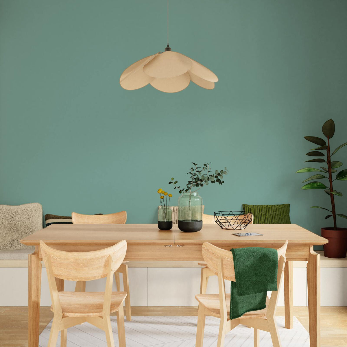 4MURS Papier peint intissé Opal Bleu givré Lisse