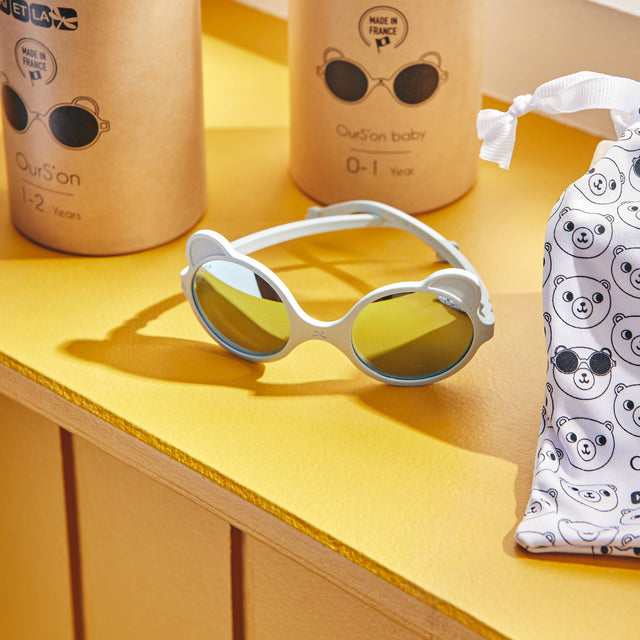 KI ET LA Lunettes de soleil OURS Bleu ciel - 0 à 1 an