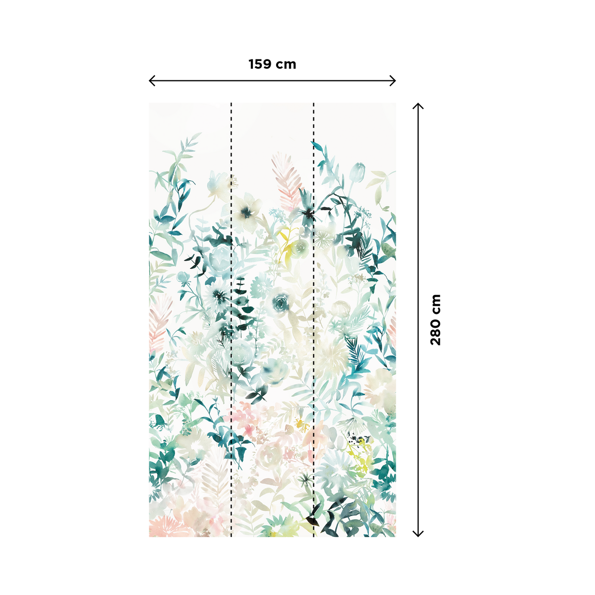 4MURS Papier peint panoramique L Canopee Multicolore Satiné