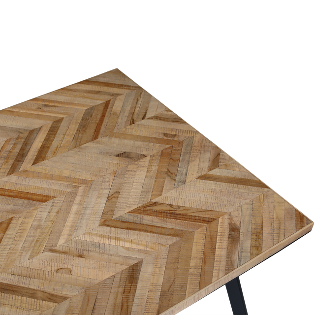 Table de salle à manger FARROW Teck naturel 90 x 150 cm