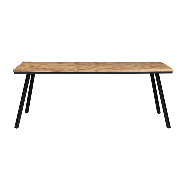 Table de salle à manger FARROW Teck naturel 100 x 220 cm