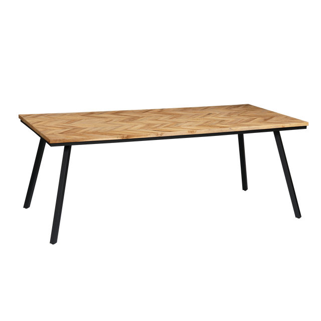 Table de salle à manger FARROW Teck naturel 100 x 220 cm