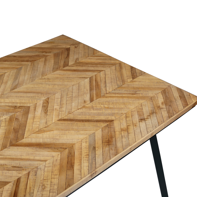 Table de salle à manger FARROW Teck naturel 90 x 180 cm