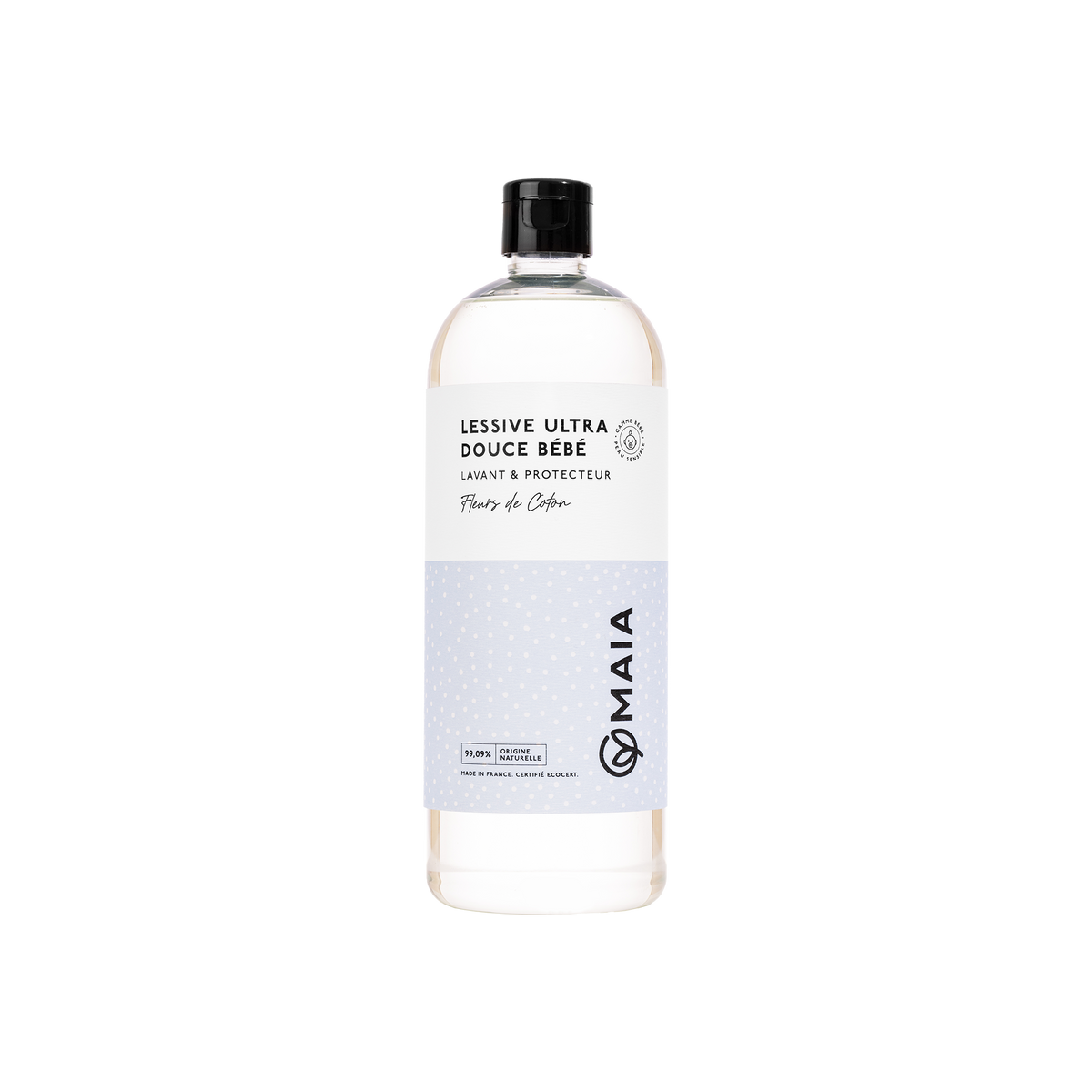 MAIA Lessive Ultra douce bébé fleur de coton Bleu 1L