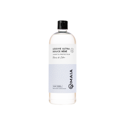 MAIA Lessive Ultra douce bébé fleur de coton Bleu 1L