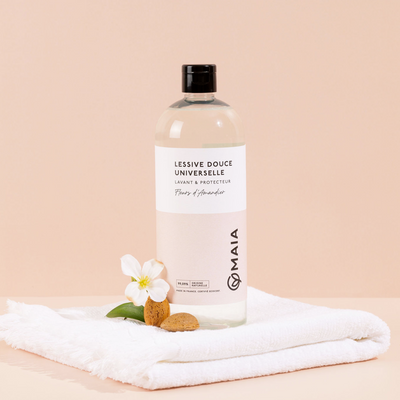 MAIA Lessive Douce universelle fleur d'amandier Rose clair 1L