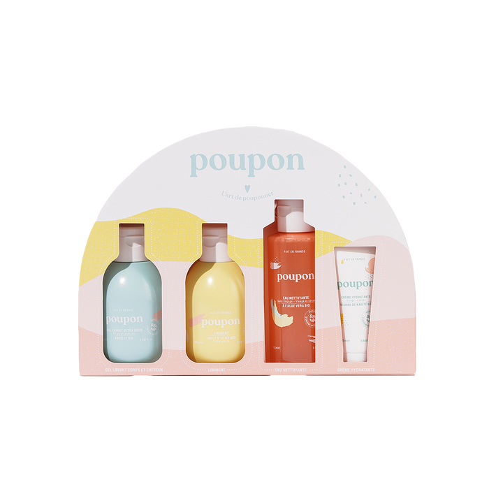 POUPON Coffret cosmétique Voyage p'tis aventuriers Blanc Musc blanc et de fleur d’oranger 325ML