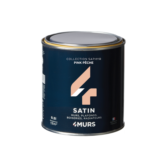 Saphyr Peinture Peinture Pink pêche Satiné 0,5 L