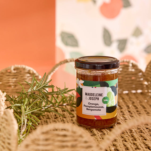 Magdeleine et Joseph Confiture ORANGE, PAMPLEMOUSSE,BERGAMOTE