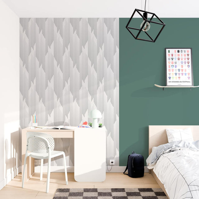 4MURS Papier peint intissé ZACK coloris blanc et noir