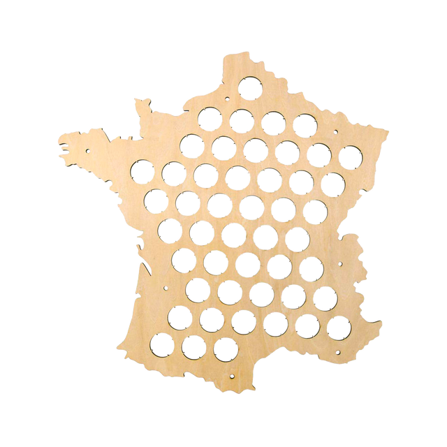 Déco murale MAP BIERE coloris bois