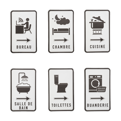 Lettrage Plaque yuna Blanc / noir