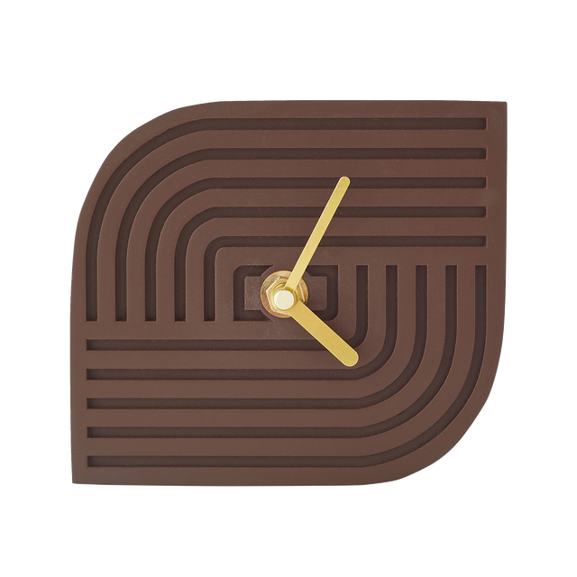 Horloge LIV coloris Terracotta / Beige / Brun