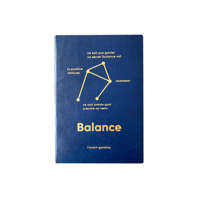 L'AVANT GARDISTE Carnet ASTRO BALANCE coloris bleu