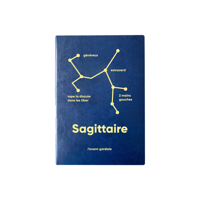 L'AVANT GARDISTE Carnet ASTRO SAGITTAIRE coloris bleu